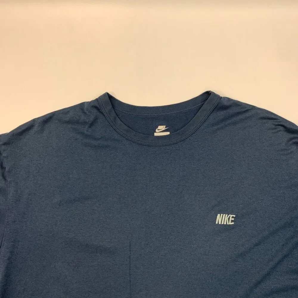 Vintage Nike Training T Shirt Mens XL Extra Large Navy Performance Tee *READ